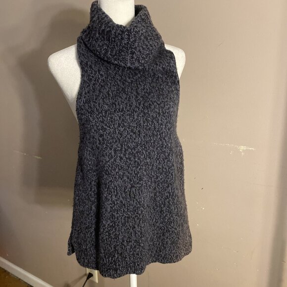 Madewell Sweaters - Madewell Womens Turtleneck Cutaway Sleeveless Sweater Wool Blend Knit Sz L